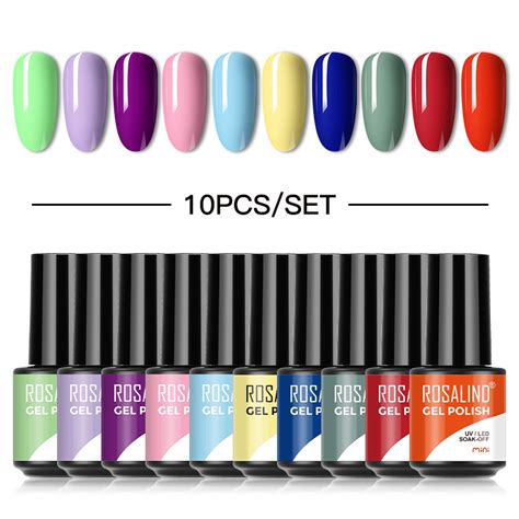 ROSALIND Kit de manicura profesional con lámpara UV esmalte de uñas en