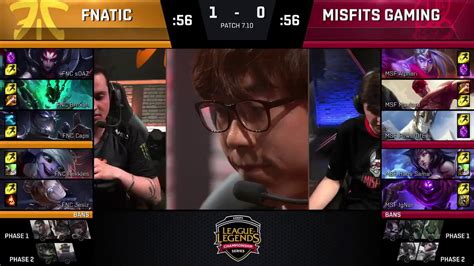 Fnatic Vs Misfits Game Highlights W D Eu Lcs Summer Split