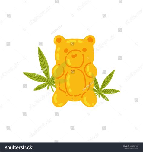 Vector Cartoon Illustration Medical Cannabis Edible Stock Vector Royalty Free 1684281760