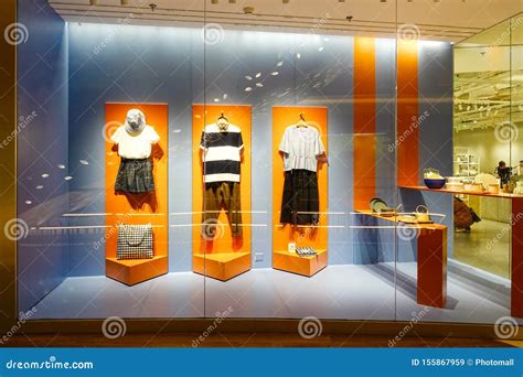 Fashion Shop Window Front Dress Store Showcase Stock Image - Image of ...