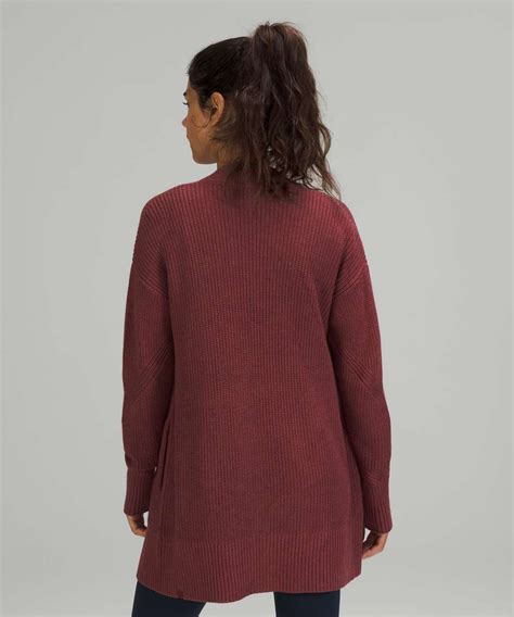 Lululemon Cashlu™ Sweater Wrap Heathered Mulled Wine Lulu Fanatics