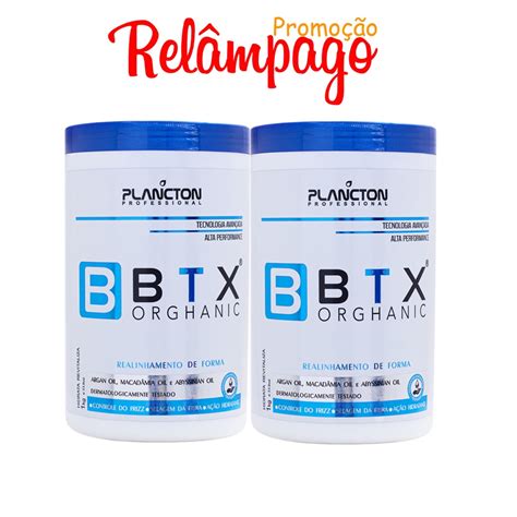 Kit 2 Botox Btx Orghanic Plancton 1Kg Sem Formol Alisamento