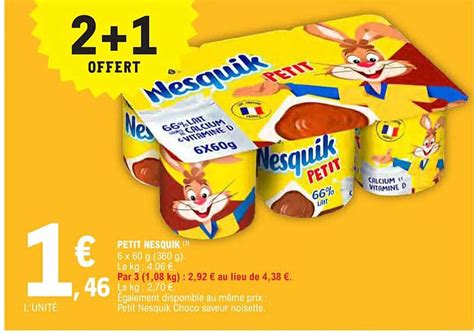 Promo Petit Nesquik Chez Eleclerc Icataloguefr