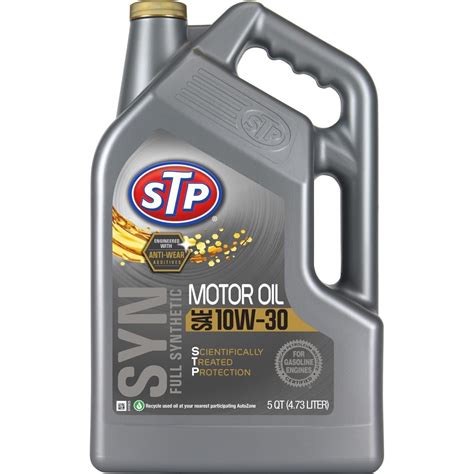 Stp Full Synthetic 10w 30 Engine Oil 5 Quart