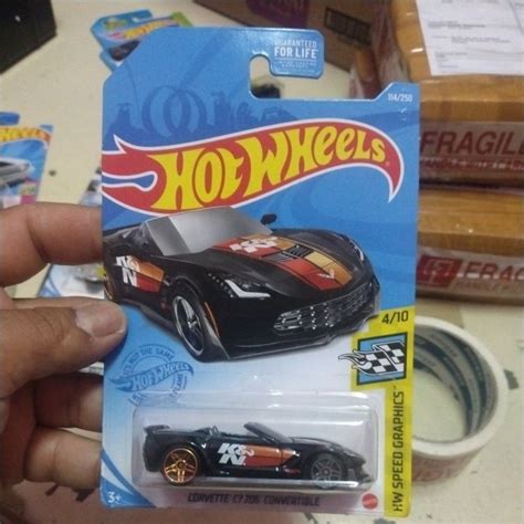 Hot Wheels Corvette C6 Z06 Convertible Us Card Shopee Malaysia