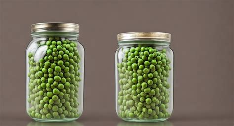 Premium AI Image Peas In A Transparent Jar Ai Generation