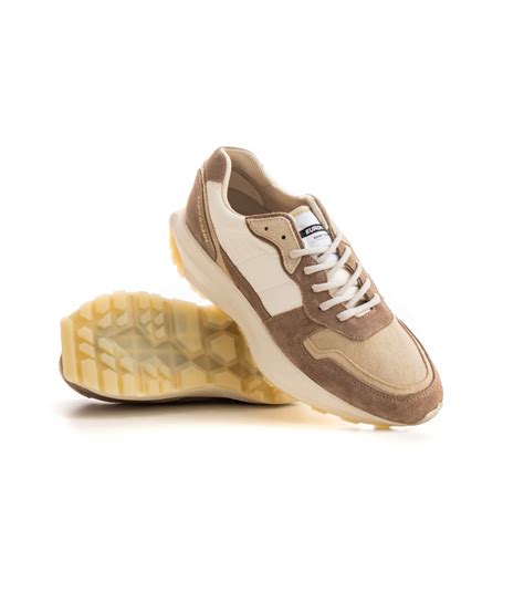 Baskets Basses Chunky En Cuir Nubuck Beige Pour Homme Marque De