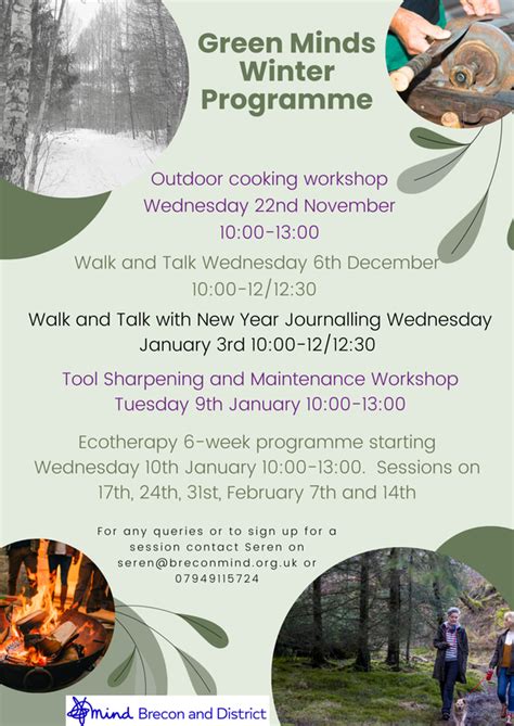 Green Minds Winter Programme Green Minds Ecotherapy Project