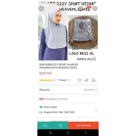 Jual New Jilbab Heaven Lights Izzy Sport Hijab Hl Shopee Indonesia