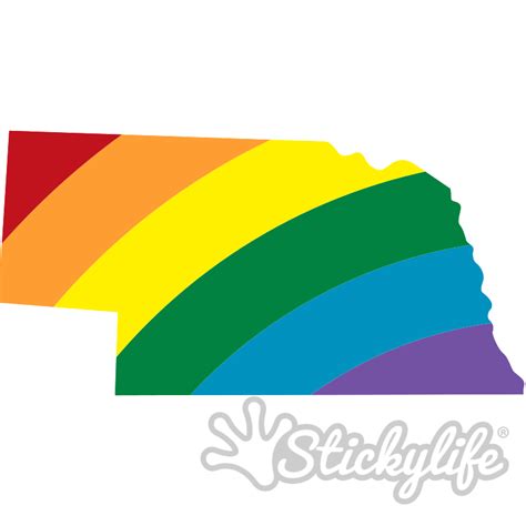 Nebraska LGBT Rainbow Decals Customize Your Own No Minimums