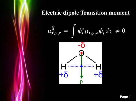 PPT Electric Dipole Transition Moment PowerPoint Presentation Free