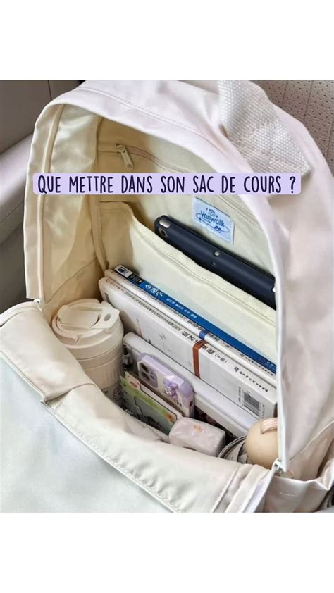 Que Mettre Dans Son Sac De Cours School Bag Essentials School Bags