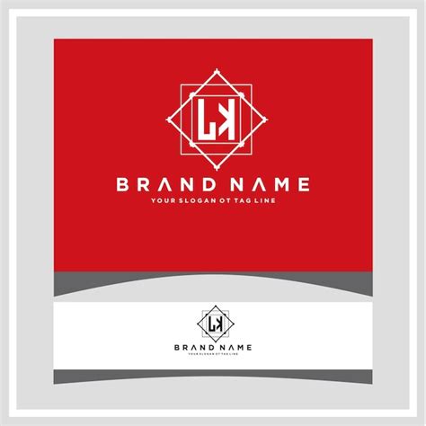 Premium Vector Modern Monogram Initial Letter Lk Logo Design Template