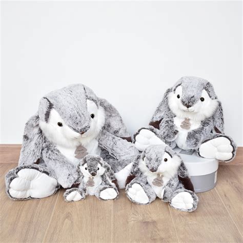 Histoire D Ours Peluche Lapin Marius Gris 30 Cm