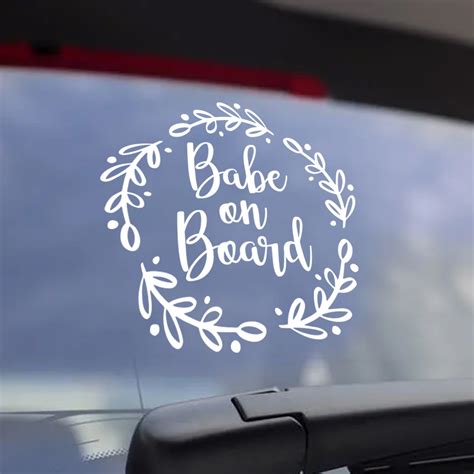 Babe On Board Vinyl Sticker Blunt One