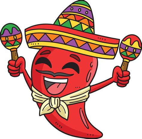 Cinco De Mayo Jalapeno Sombrero Cartoon Clipart Vector Art At