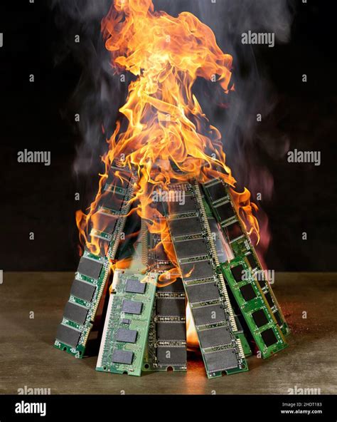 Burning Computer Technology Overheated Computer Technologies Stock