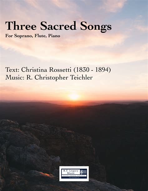 Three Sacred Songs Soprano Flute Piano By R Christopher Teichler