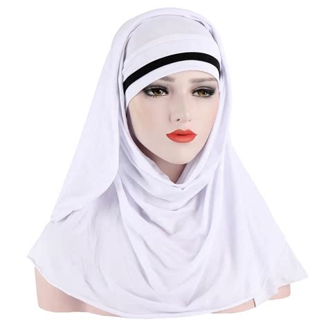 Nouveau Lait Soie Beaut Musulman Hijab Islamique Jersey Turban Femmes