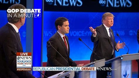 Video Eighth Republican Presidential Debate In A Minute Abc News