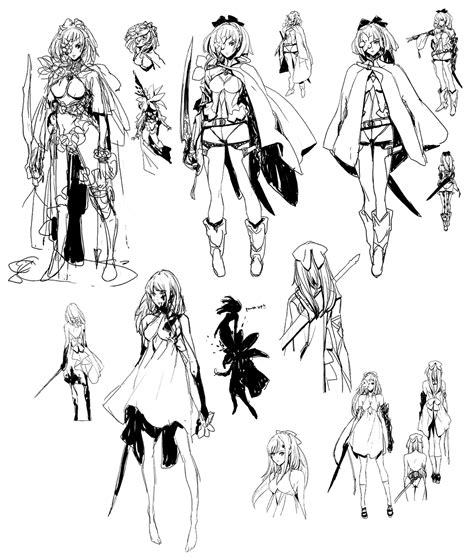 Zero Character Sketches Drakengard 3 Art Gallery Character Design