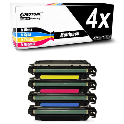 4x Eurotone Toner XXL für HP Color LaserJet Enterprise CP4525 Prime