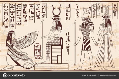 Egyptian National Drawing Stock Vector By Migfoto