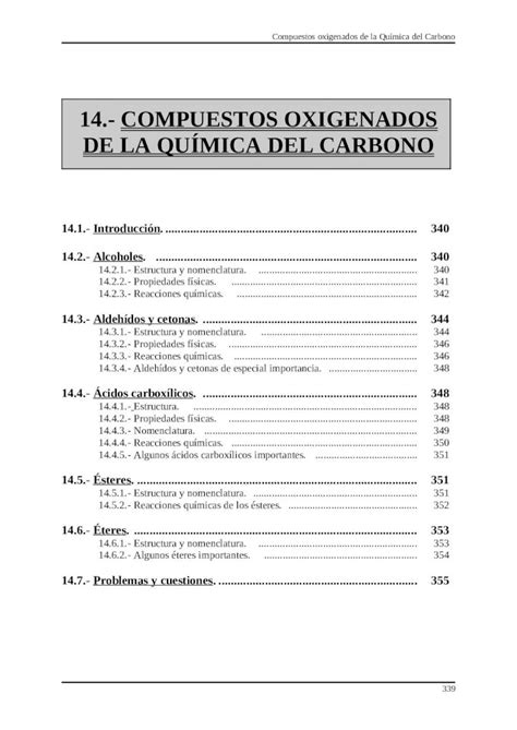 Doc Quimica Compuestos Oxigenados De La Qu Mica Del Carbono