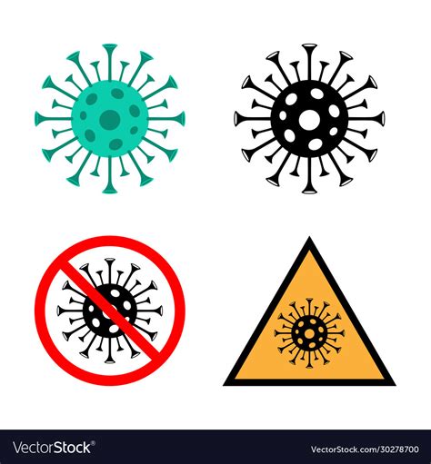 Coronavirus Icon Set Royalty Free Vector Image