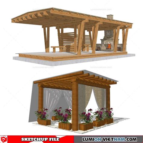 Pergola Sketchup Models By Cuong Covua