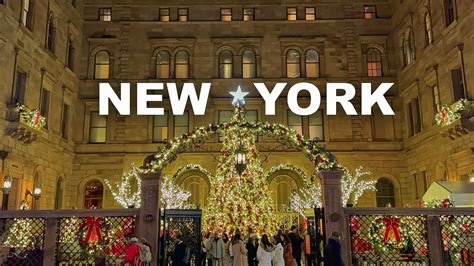 NYC Christmas Walk 4K Rockefeller Center Saks Fifth Avenue 6th