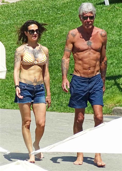 Anthony Bourdain, Girlfriend Asia Argento Show Off Their Abs | Us Weekly