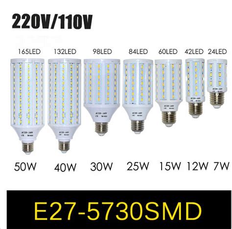 E E Smd Led Milho Bulbo Ac V Ac V W W W