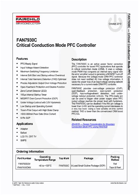 FAN7930CM_97681.PDF Datasheet Download --- IC-ON-LINE