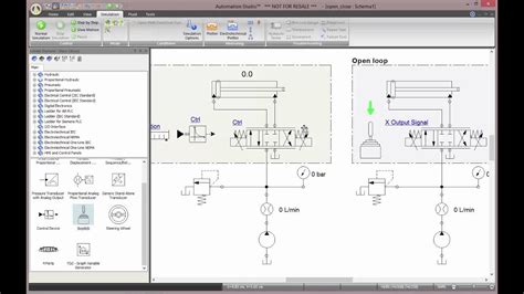 Hydraulic Open And Close Loop Hydraulic Circuit Automation Studio