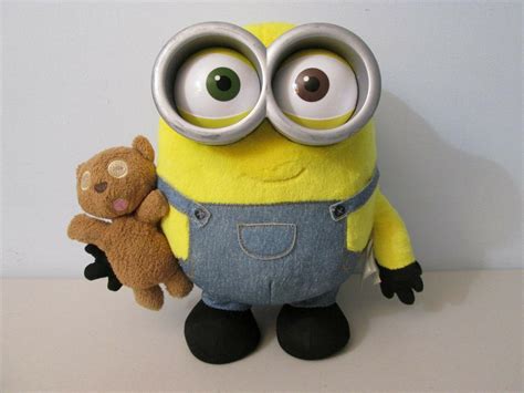 Minions Movie Minion Bob W/ Teddy Bear Plush Talking Lights Up ...