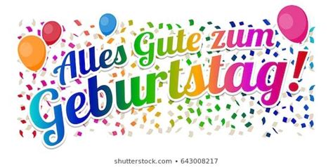 Alles Gute Zum Geburtstag Happy Birthday Stock Vektorgrafik