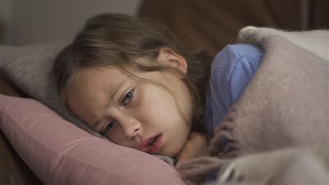 Young Girl With Cough Fever Blanket At Home Stock Footage Sbv 337800389