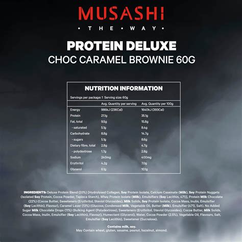 Musashi Deluxe Protein Bar Choc Caramel Brownie X G