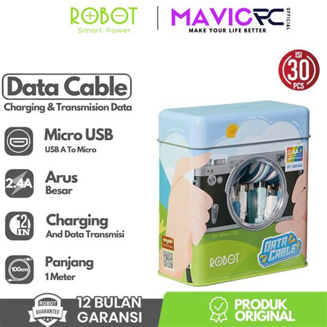 Robot RT AM100 Cable Data Charging Micro USB For Android 2 4A 1M 1 Box