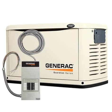 Generac 8000 Watt Automatic Standby Generator With 50 Amp Pre Wired 10 Circuit Transfer Switch