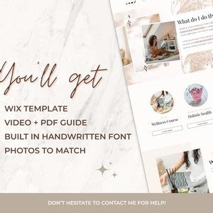 Boho Wix Coach Website Template Minimalistic Wix Site Coaching