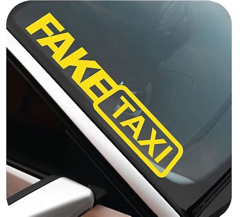 Fake Taxi Car Sticker Sticker Decal X Cm Tuning Jdm Etsy