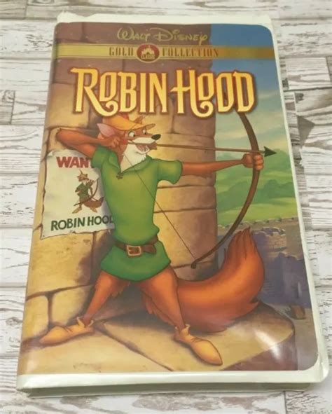 ROBIN HOOD MASTERPIECE Collection VHS White Clam Shell Walt Disney 4