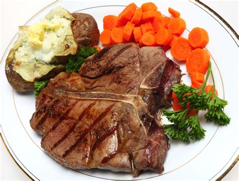 Another Organic T Bone Steak This Time Served With A Potato Also