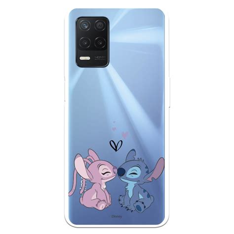 Estojo Para Realme G Oficial Disney Angel Stitch Kiss Lilo