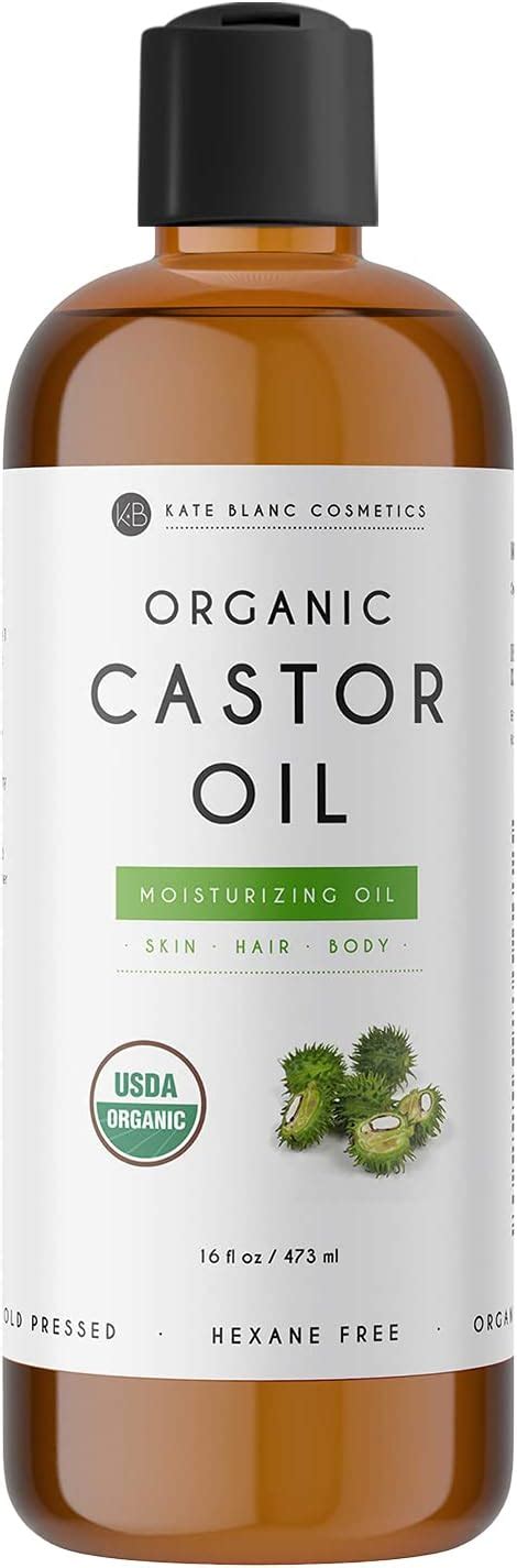 Organic Castor Oil 16oz By Kate Blanc Cold Pressed 100 Pure Hexane