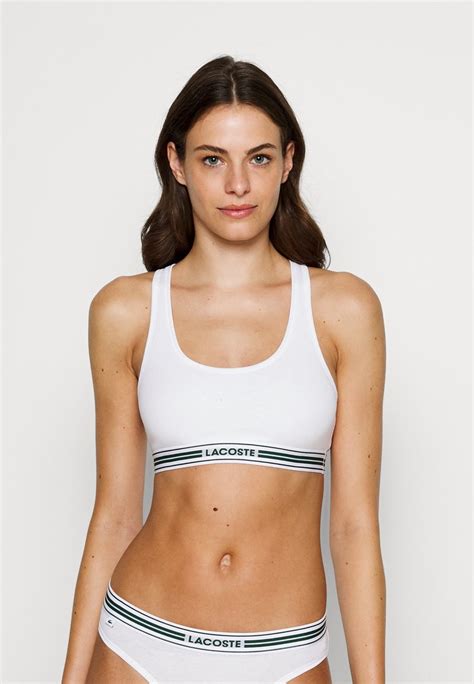 Lacoste Bustier White Weiß Zalando De