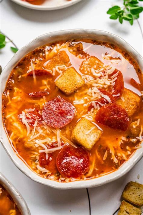 Pepperoni Pizza Soup Recipe Dinner Then Dessert