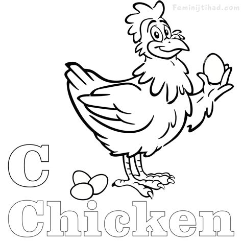 Chicken Egg Coloring Page at GetDrawings | Free download